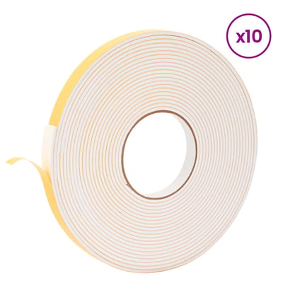 vidaXL - Zelfklevende - schuimtape - 10 - st - Wit - 10mm - x - 10m - CR - Schuim