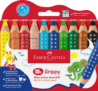 Kleurpotlood Faber Castell Grippy XXL Jumbo etui 10 stuks - FC-110624