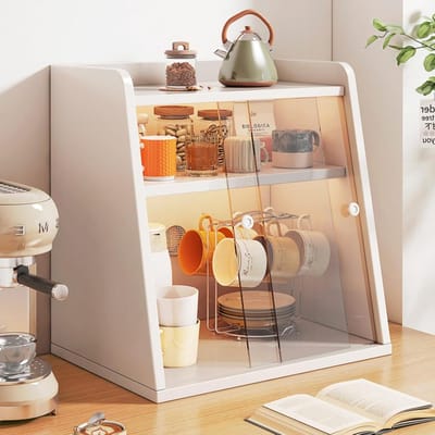 Broodbak Keuken - Brood Opberger - Brood Vers Houden - Dubbele Laag - Groot Formaat - Wit