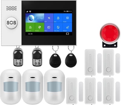 Alarm Systeem - Inbraakalarm Rookmelder - Huis Beveiligen - Wifi GSM GPRS - 160x98x19mm - Wit