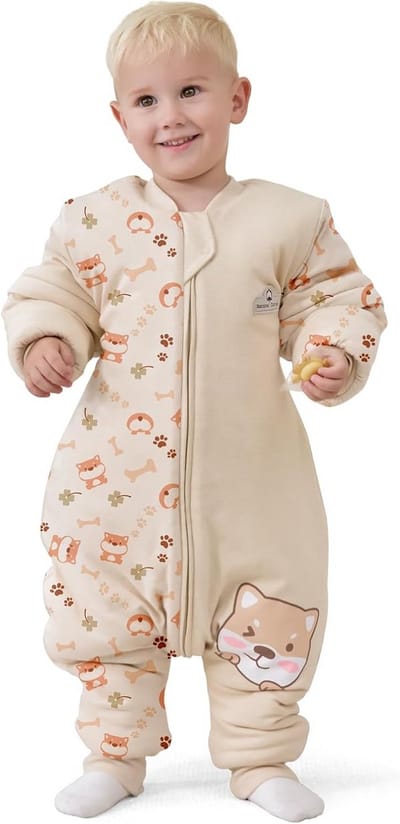Dailygoods - Baby Slaapzak met Lange Mouwen en Voeten - 3.5 Tog Winter Slaapzak voor Kinderen