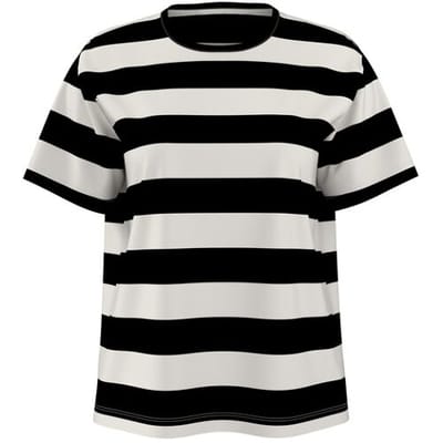 ESMARA Dames T-shirt (Zwart/gestreept, XS (32/34))