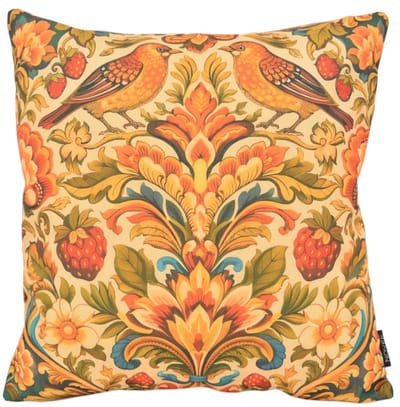 Heritage Bloom Groen Kussenhoes | 45x45 cm | Katoen/Linnen