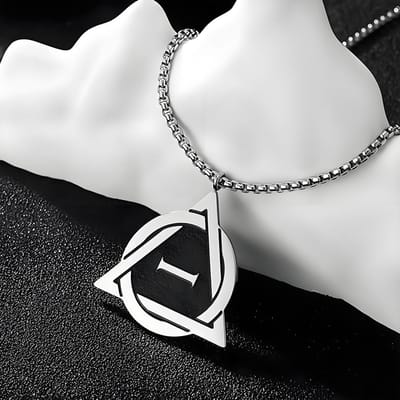 Heren Therian Roestvrij Staal Ketting Nieuw Therian Trots Symbool Geometrisch Hanger Nekketting Punk Sieraden Cadeaus