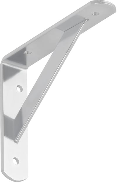 SOTECH Plankdrager (150 x 125 x 30 mm, gegalvaniseerd, poedercoating) Garderobebeugel met dwarsbalk voor stabilisatie
