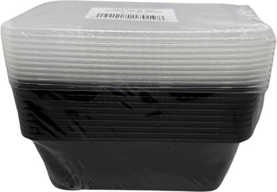 Magnetron Maaltijdbakjes 750 ml – Herbruikbaar – Zwart – BPA-vrij – Met Deksel – Vriezer- & Vaatwasserbestendig – 10 stuks