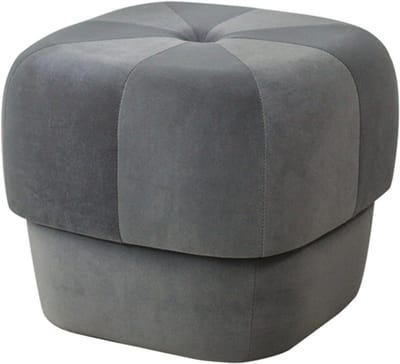 Fluwelen Voetenbank - Ottomaanse kruk Poef - Voeten Rusten - Stevige Houten Poten - 40x38cm - Roze