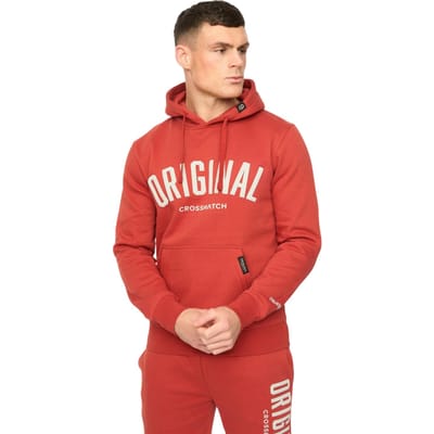 Crosshatch Heren Kensby Hoodie (Rood)
