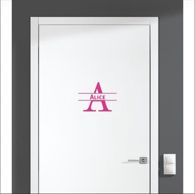 Deursticker Met Naam -  Alice - Roze