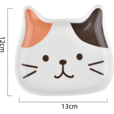 Japanse Keramische Cartoon Kat Bord 6 Inch Schattig Kattengezicht Snackbord Kinderontbijt Taartbord Huis Keuken Servies