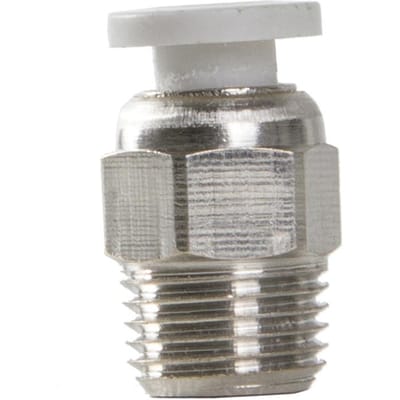 PC4 M10 Mannelijke Rechte Pneumatische Buis Push-in Fitting Connector voor CR 10 Serie Ender 3 Bowden Extruder 3D Printer, 1 stuks zilver