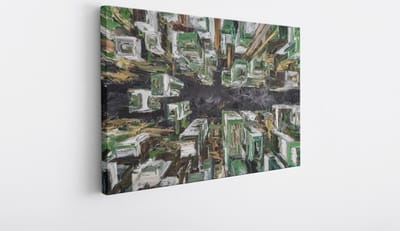Saammp Canvas Schilderij - Gebouwen - Abstract - 30x20 - Foto op canvas - Wanddecoratie - Muurdecoratie Woonkamer - Slaapkamer decoratie - Canvas Print
