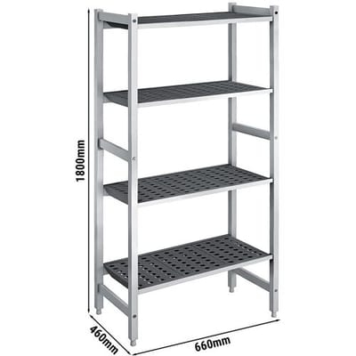 GGM Gastro Aluminium Grundregal - 660x1800mm - Tragkraft: 900 kg