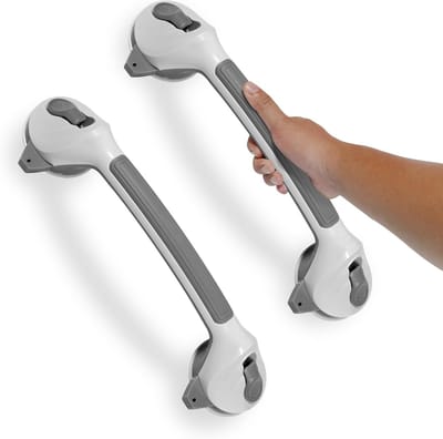 Veiligheidshandgrepen - Douchegrepen Antislip - Badkamer Veiligheid - Sterke Zuigkracht - 42 cm Lengte - Grijs