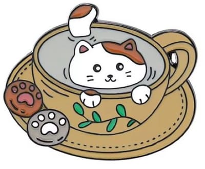 Pin Broche - enamel pin - kledingspeld - Koffie poes