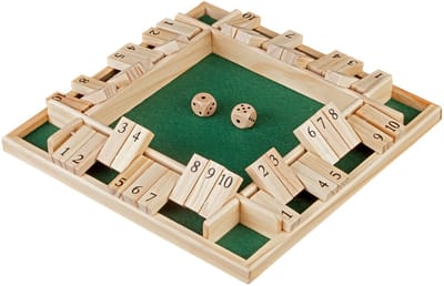 HOT Games Shut the Box 4 spelers 10 cijfers 29x29c.