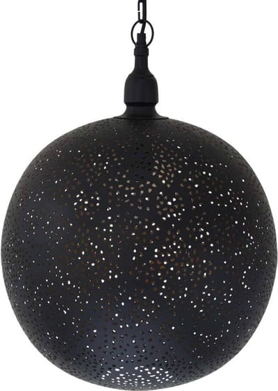 Safaary - Oosterse Hanglamp Abeer Zwart Goud Ø 40 x 50cm