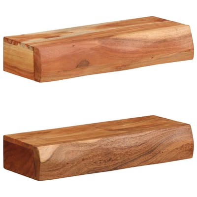 vidaXL - Wandschappen - 2 - st - 40x17x8 - cm - massief - acaciahout