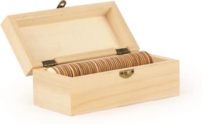 Graine Creative houten kistje met harten - creatief speelgoed 15x6x7 cm.