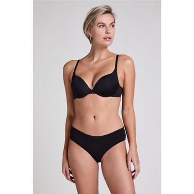 Hunkemöller Dames Lingerie Brazilian Katoen Kira - Zwart - maat XS