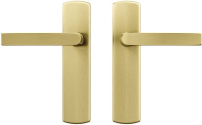 AXA Deurbeslag set Binnendeur - Curve Klik Blok - Deurkruk Goud - Deurklink met schild