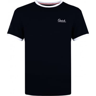 Q1905 T-shirt captain donker/wit