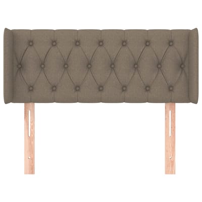 vidaXL - Hoofdbord - met - randen - 93x16x78/88 - cm - stof - taupe