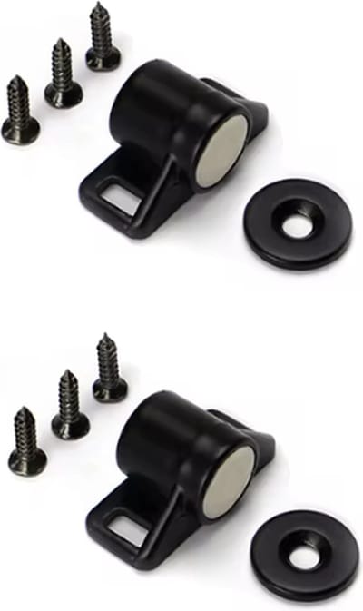 TLVX 2 Sets Ronde magneetsluiting Zwart / Erg sterk / Magneetsnappers / Zinaps Kastdeur magneten / Deurmagneet / Voor kastjes / Deursluiting / Kast magneet / Kabinet Magnetisch / Magnetische Sluitingsdeur / Lade Magneet / Sluiting Vangdeur / 2 stuks