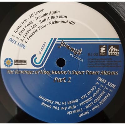 LP Plaat VARIOUS - The Revenge Of King Jammy's Super P KJ02 Jammy's Records 2002 Nederland Reggae, Ska & Dub Gebruikt gray
