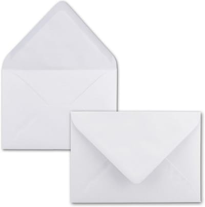 150 stuks DIN C5 Enveloppen Hoogwit 220 x 154 mm Natkleef Zonder Venster