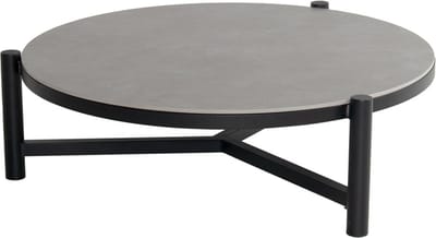 Carson koffietafel zwart dia. 126xH 38 cm Hartman