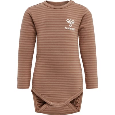 Hummel kinderbody met lange mouwen, Mulle, Beaver Fur