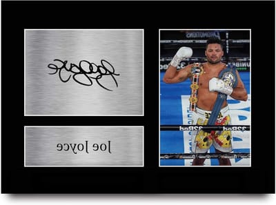 Joe Joyce Foto - Boksen Memorabilia - Fan Cadeau - Gedrukte Handtekening Replica - A4 297x210 mm - Zwart