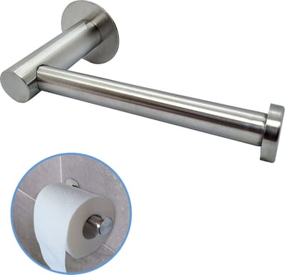 Sanics® WC Rolhouder Zonder Boren - Toiletrolhouder Zelfklevend - WC Papier Houder - Closetrolhouder Zilver/RVS