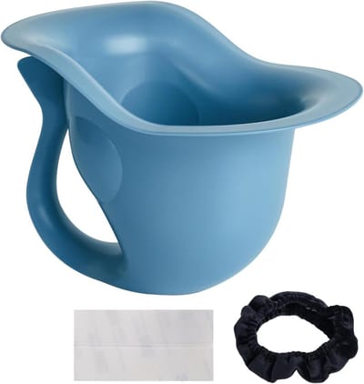 Kinderpotje Visvorm - Draagbaar toilet - Zindelijkheidstraining - Antislip basis - 14 x 14 x 19.5 cm - Blauw