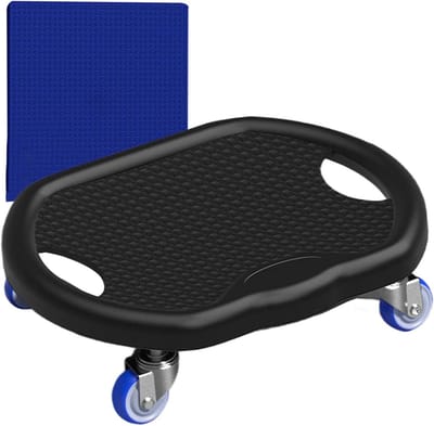 Buikspierwiel - Core trainer - Krachttraining thuis - Stil en stabiel - 32 x 27 x 9 cm - Zwart