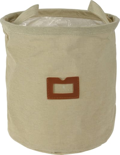 Stoffkorb mit Fenster und Griffen, Ø 24 cm