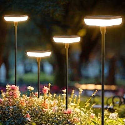 Solar Padverlichting 6 Stuks - Tuinverlichting op Zonne-Energie 1000 mAh - IP65 Waterdichte Buitenlampen 34 Lumen Warm Wit voor Gazon en Pad