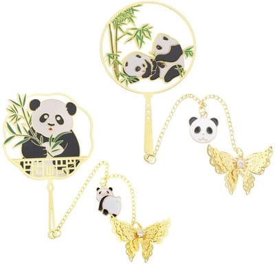 Golden crown - Panda Bladwijzers - Metalen Vintage Bladwijzers met