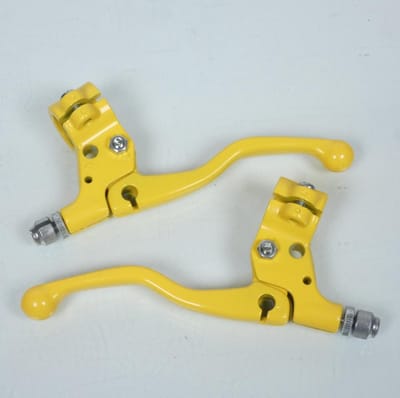Kit poignée tirage rapide mini Targa jaune cocotte/levier Lusito pour mobylette