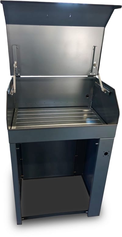 Onderdelenreiniger | Ontvetterbak | 150L | met Deksel en Gasveren | Proffesional