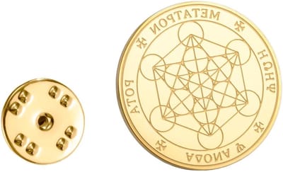 Geometrische Broche - Spiritueel Symbool - Accessoire Versieren - Duurzaam Roestvrij Staal - Vintage Zilver
