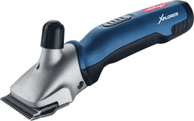 Heiniger Xplorer – Draadloze tondeuse voor runderen en paarden met messenset 31/23 en 1 accu