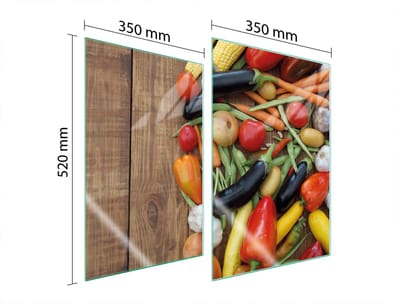 TMK ArtDeko - Serie 35x52 - Glazen Beschermplaat - Hard Glas - Warme Kleuren