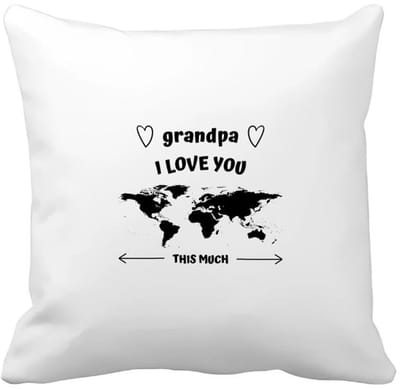 Akyol - grandpa i love you this much Kussen hoes - Opa - geweldige opa - liefste opa - verjaardag - cadeau - kado - bedankje - geschenk - 40 bij 40 cm