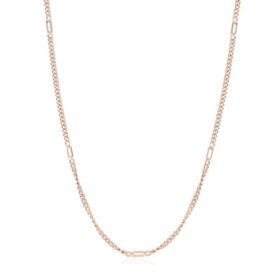 Cavill - Zilveren Halsketting - 925 Sterling Zilver Roségoud Verguld - Fijne Ovale Schakels - Elegante Damesketting 50 cm - Karabijnsluiting