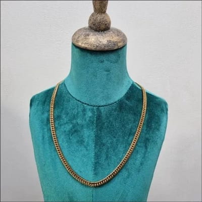 Aramat Jewels | Halskettingen | RVS Curb Gourmetketting Goudkleurig – Stoere Schakelketting Staal Unisex | 60cm / 6.5mm |60cm | | Staal | Volwassenen | Verkleurd niet