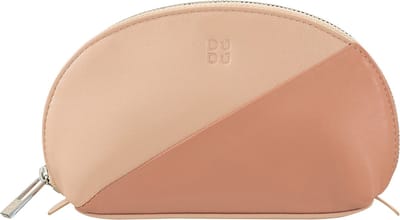 DuDu Segovia Cosmetische tas Leder 16 cm - L - Ritssluiting - puder rosa