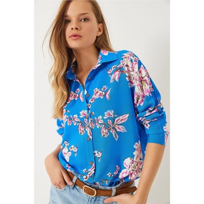Overmaatse Poplin Shirt met Knopsluiting