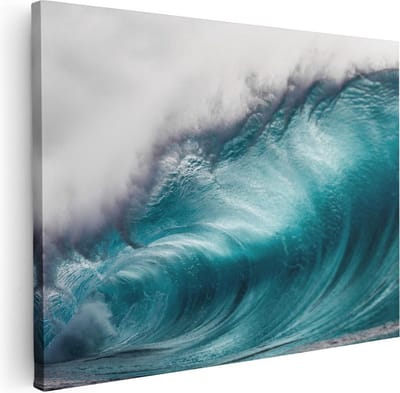 Artaza Canvas Schilderij Zeezicht - 40x30 cm - Klein - Wanddecoratie Woonkamer - Muurdecoratie Kust - Kamer Accessoires